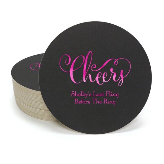 Curly Cheers Round Coasters